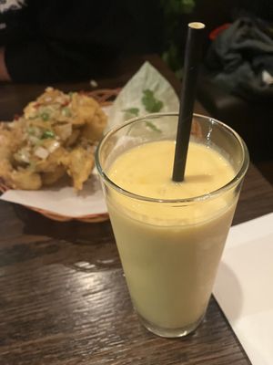 Mango & coconut smoothie 🤤  at Sen Viet Vegan in Edinburgh