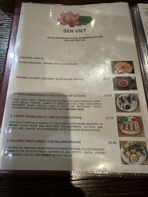 Starters   at Sen Viet Vegan in Edinburgh