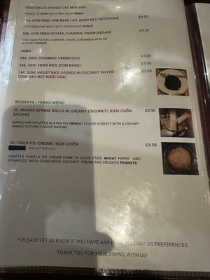 Only one vegan dessert   at Sen Viet Vegan in Edinburgh