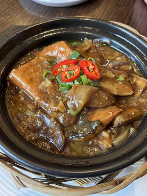 Hà Nội caramel banana fish stew   at Sen Viet Vegan in Edinburgh