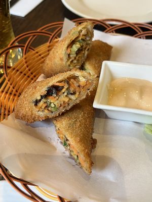 Crispy spring rolls   at Sen Viet Vegan in Edinburgh