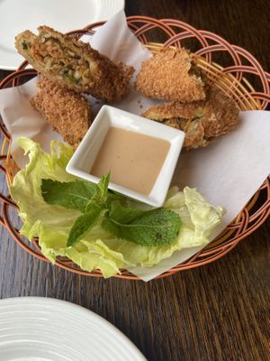 Crispy spring rolls   at Sen Viet Vegan in Edinburgh