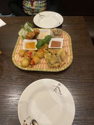 Sharing platter  at Sen Viet Vegan in Edinburgh