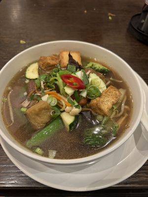 Special pho (comes with a mix of tofu and seitan)   at Sen Viet Vegan in Edinburgh