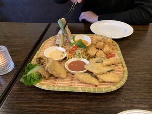 starter platter to share, 3 people   at Sen Viet Vegan in Edinburgh
