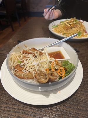 Forgot to take the photo before eating because it looked so good. Presidential Bun Cha   at Sen Viet Vegan in Edinburgh