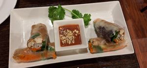 Summer rolls at Sen Viet Vegan in Edinburgh