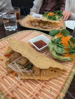 Crispy pancake at Sen Viet Vegan in Edinburgh