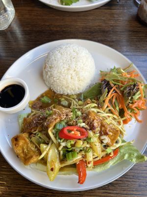 Lemongrass tofu   at Sen Viet Vegan in Edinburgh