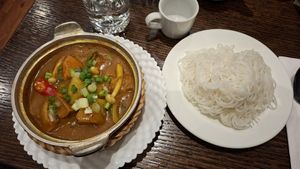 Tofu coconut curry at Sen Viet Vegan in Edinburgh