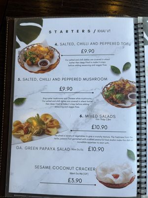 Menu  at Non Viet Vegan in Edinburgh