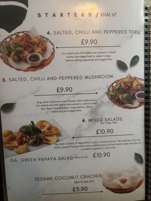 Menu  at Non Viet Vegan in Edinburgh