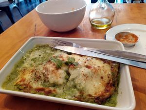 Lasagna I had. at PaniniCafe in Valparaiso