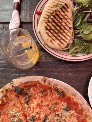   at Roscoe's Pizzeria in Takoma Park