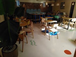 Working/chill space at DUBBEL/DWARS in Utrecht