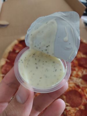 Vegan Garlic & Herb Dip at Domino's Pizza in North London