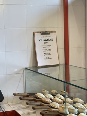 Vegan menu  at Folk Empanadas in Barcelona