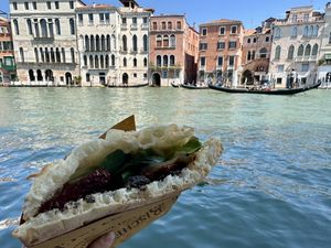 Vegan sandwich (not on menu; available upon asking in reference to smaller item in case)  at I' Bacaro de' Bischeri in Venice
