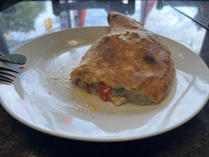 Vegan calzonee  at Red Volpe Pizzeria Ristorante in Bethpage