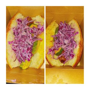 Plant-Based Sausage Sandwich (Beyond Brat) at Odd BBQ in Chantilly