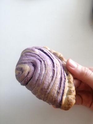 Tiquisque patty, very tasty, good level of sweetness, this is the only vegan pastry they have. at Pu Ti in San Jose