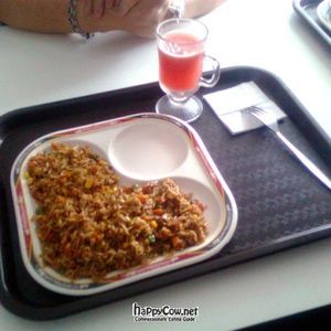 Fried rice accompanied by watermelon drink at Pu Ti in San Jose