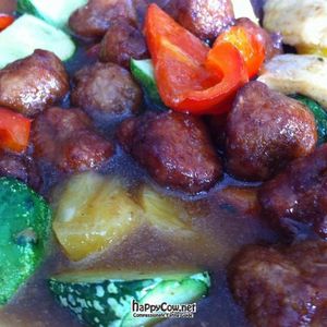 Kuh-Luh Soy Meat in Sweet & Sour Sauce at Pu Ti in San Jose