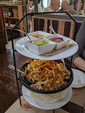 Vegan fajitas at Caravanserai in San Sebastian