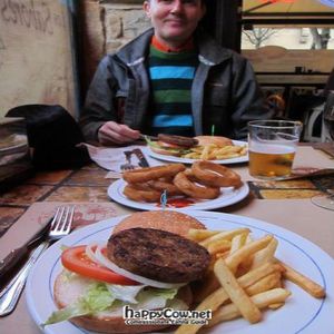 One vegan burger option at Caravanserai in San Sebastian