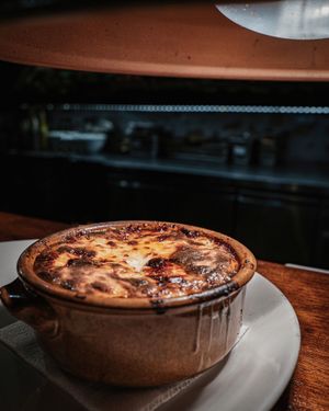 Vegetarian moussaka available at Avli in Malia in Crete