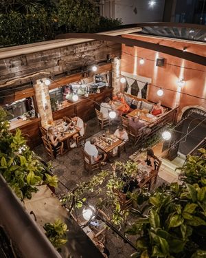 Our courtyard at Avli in Malia in Crete