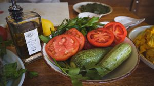 We produce our own extra virgin olive oil too at Avli in Malia in Crete