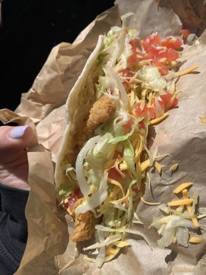 Crispy chicken taco  at Vegan Van @ Park Hill Kitchens in Denver
