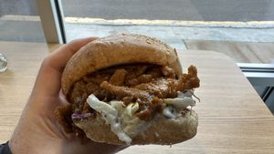 Chicken sandwich  at Vegan Van @ Park Hill Kitchens in Denver