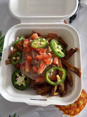 Nacho Fries Gluten Free  at Vegan Van @ Park Hill Kitchens in Denver