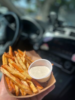 Fresh-cut fries & house ranch at Vegan Van @ Park Hill Kitchens in Denver