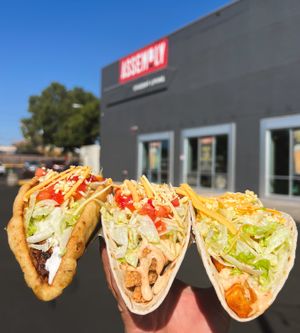 Name a better trio, we’ll wait. 

Chalupa, Crispy Chicken, Spicy Potato at Vegan Van @ Park Hill Kitchens in Denver