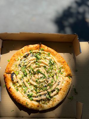 Elote Pizza  at Vegan Van @ Park Hill Kitchens in Denver