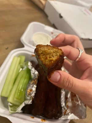 BBQ seitan wings  at Vegan Van @ Park Hill Kitchens in Denver