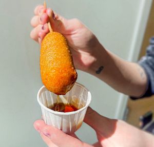 Sausage & Pancake on a Stick at Vegan Van @ Park Hill Kitchens in Denver