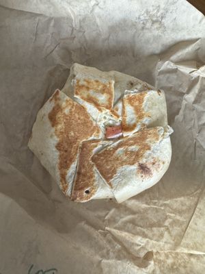 Vegan Crunchwrap with added potatoess  at Vegan Van @ Park Hill Kitchens in Denver