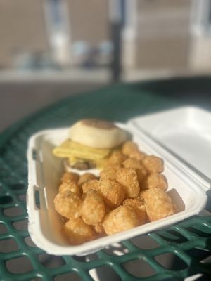 Breakfast sandwich = delicious !  at Vegan Van @ Park Hill Kitchens in Denver