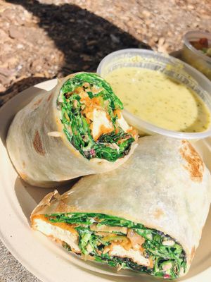 Buffalo tofu wrap  at Vegan Van @ Park Hill Kitchens in Denver
