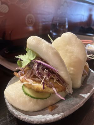 Bao bun  at White + Wong's in Queenstown