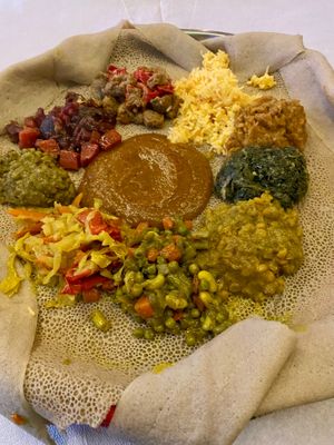 Vegan ‘fasting’ food at Ethiopian Food Kiyyaa Cafe & Restaurant in Athens