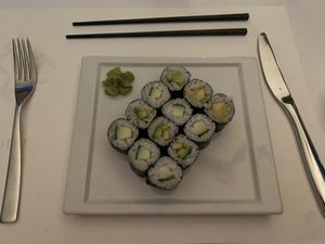 Veggie sushi’s (cucumber and avocado)  at Tekka By Lone Japanese Restaurant in Rovinj