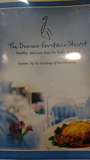 menu at The Oneness-Fountain-Heart in Flushing