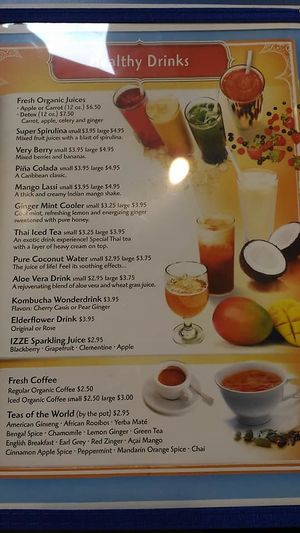 menu at The Oneness-Fountain-Heart in Flushing