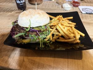 Veganized 'Veggie Burger'.  at Burgerkult in Neubrandenburg