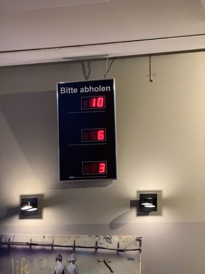 Ordering system .  at Burgerkult in Neubrandenburg